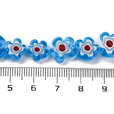 Ручной работы millefiori стеклянные бусины нитки LAMP-G164-03D-1