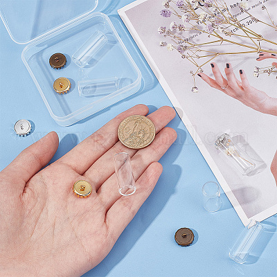 6 комплект подвесок в виде бутылок из прозрачного стекла двух цветов GLAA-PH0002-36-1