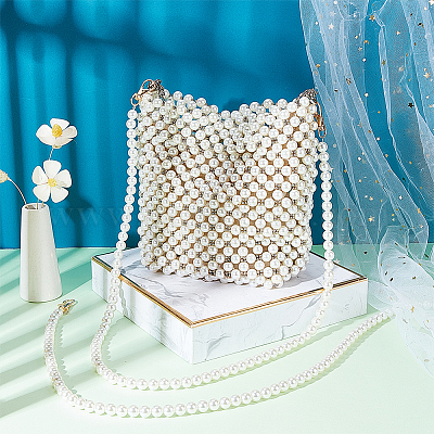 2 шт. ремешки для сумки из искусственного жемчуга из смолы FIND-PH0008-23B-1