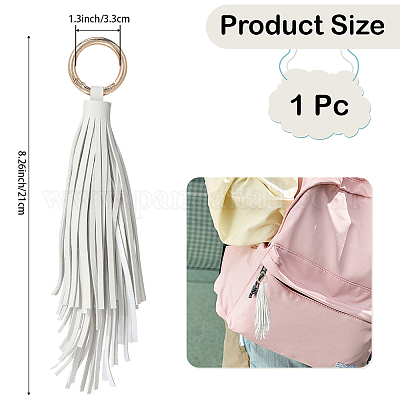 Брелок с кисточками из искусственной кожи FIND-WH20019-242G-04-1