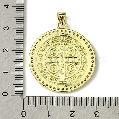 Кулоны из экологически чистой латуни с микропаве и кубическим цирконием KK-A204-06G-1