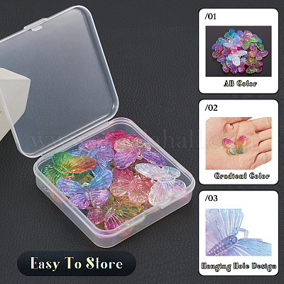 18шт 9 цвета прозрачные подвески из смолы RESI-TA0002-03-1