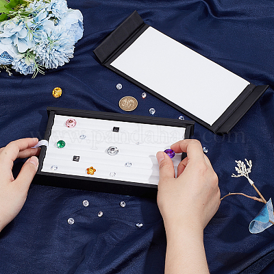 Коробка-органайзер с бриллиантами из искусственной кожи с 5 отделением CON-WH0089-80-1