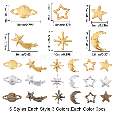 Кабошоны и звенья из цинкового сплава и эмаль для кабошонов PALLOY-SC0002-62-1