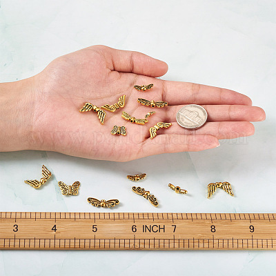 Сплавочные овальные бусины тибетского стиля  TIBEB-CD0001-04AG-1