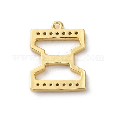 Подвеска из латуни с микропаве из кубического циркония KK-H449-76G-15-1