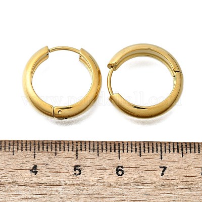 Серьги-кольца из нержавеющей стали 304 EJEW-V005-02G-02-1