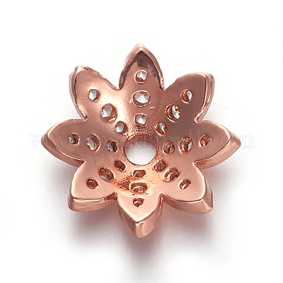 Латунь микро проложить кубический цирконий шарик ZIRC-E158-12RG-1