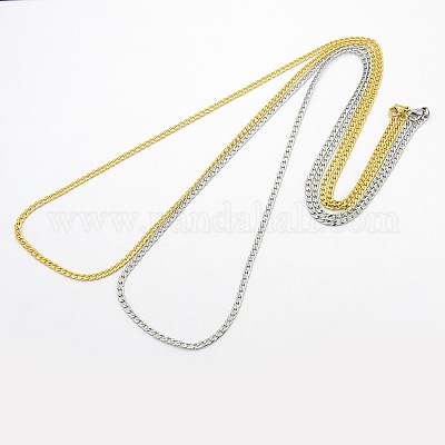 Ожерелья из нержавеющей стали 304 с панцирными цепочками STAS-O037-95-1