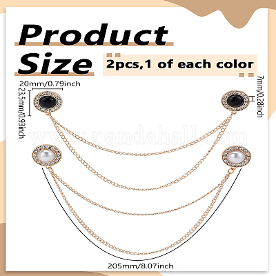 2 шт. 2-цветные литые подвесные цепи&nbsp;JEWB-LP0005-06-1