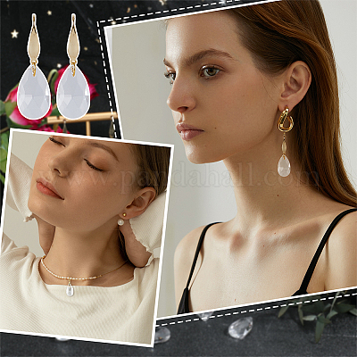 40шт граненые стеклянные подвески в форме капли GLAA-SP0001-11B-1