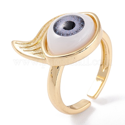 Латунь манжеты кольца RJEW-M138-28G-D-1