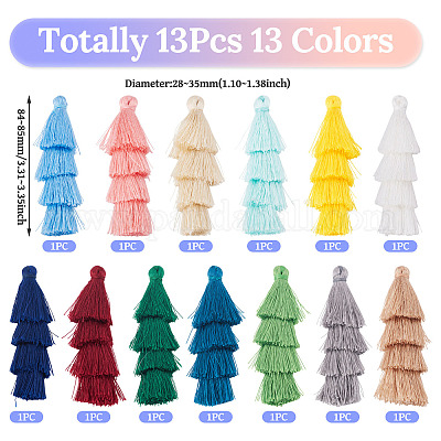 13шт 13 цвета подвески из полиэстера с кисточками&nbsp;FIND-TA0008-98-1