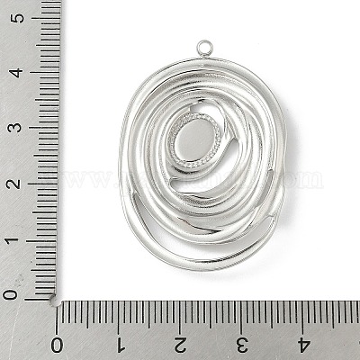 Оправы для подвесок из нержавеющей стали 304 в виде кабошонов STAS-L293-01P-1