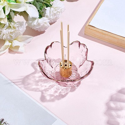 Sakura-Dipschale aus Glas&nbsp;AJEW-CN0004-76A-1