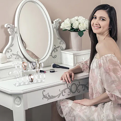 2-ярусные акриловые подставки для часов ODIS-WH0026-34-1