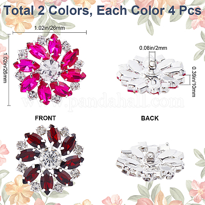 8 шт. 2-х цветные латунные пуговицы с тремя отверстиями на ножке BUTT-GF0003-57C-1