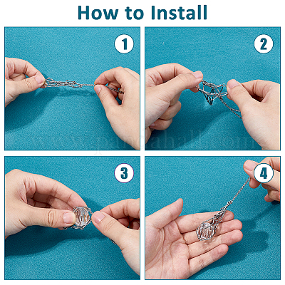 3 шт. 3 стиля 304 нержавеющая сталь макраме мешочек кабель цепь ожерелье изготовление NJEW-FH00004-1