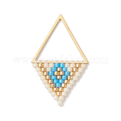 Подвески-ромбы из стеклянного бисера Миюки PALLOY-MZ01127-1