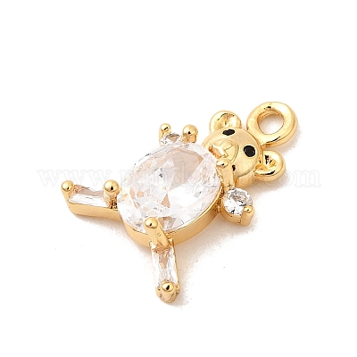 Латунные микро проложить кубического циркония подвески KK-P340-52G-1