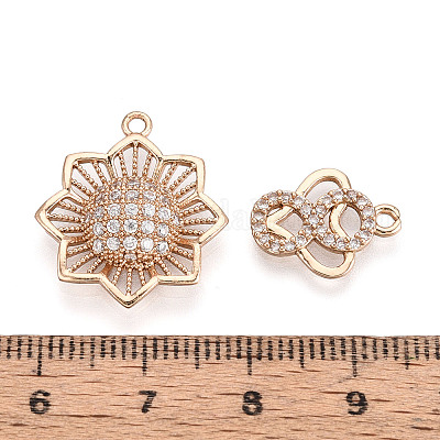 Латунные микро проложить кубического циркония подвески KK-T072-48G-1