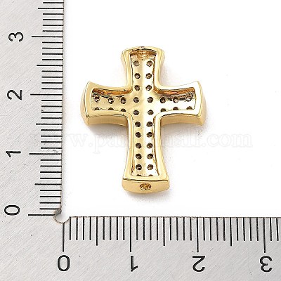 Латунные микропаве прозрачные подвески с фианитом KK-L228-44C-G-1