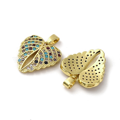 Латунные микро проложить кубического циркония подвески KK-F903-09G-1