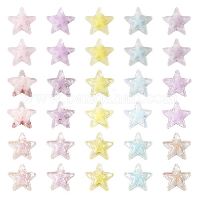 120шт 15 стиля прозрачные акриловые бусины TACR-TA0006-04-1