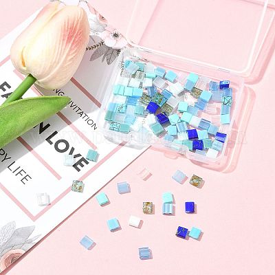 100шт 12 стиля стеклянные бусины с 2 отверстиями SEED-FS0001-44-1