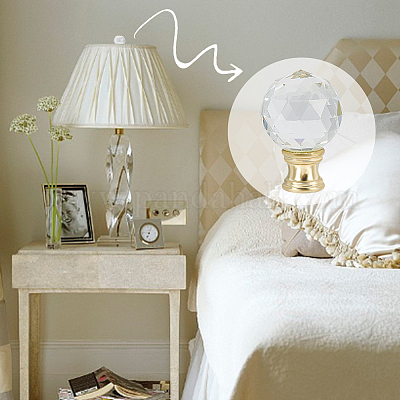 Стеклянные хрустальные светильники с цоколем с железной отделкой FIND-WH0148-176B-1