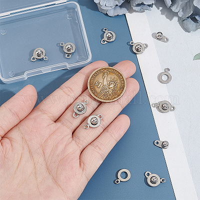 10 шт. латунные застежки-кнопки KK-UN0001-73-1