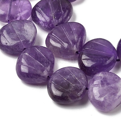 Fili di perle intagliate di ametista naturale&nbsp;G-H339-A07-01B-1