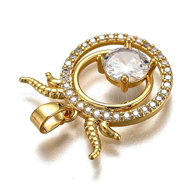 Латунные прозрачные кубические циркониевые подвески в виде созвездий KK-J278-33G-I-1