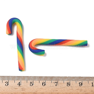 Рождественские бусины из полимерной глины ручной работы CLAY-P005-04E-1