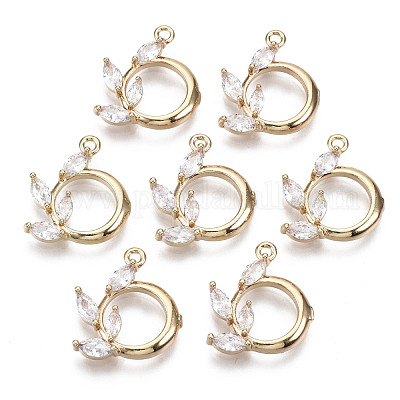 Латунные микро проложить кубического циркония подвески KK-R111-024-1