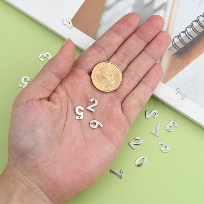 Подвески с цифрами из нержавеющей стали 201 STAS-S035-M-1