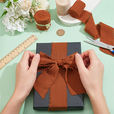 3 рулон хлопковых лент двух цветов с потертостями OCOR-WH0045-08C-1