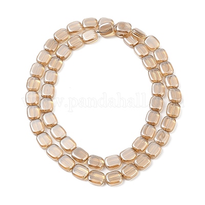 Прозрачные гальванические стеклянные бусины EGLA-P049-02A-PL01-1