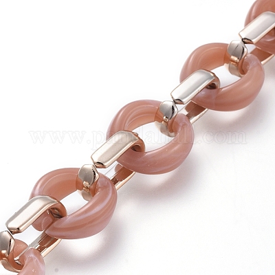 Прозрачная акриловая цепочка ручной работы AJEW-JB00547-02-1