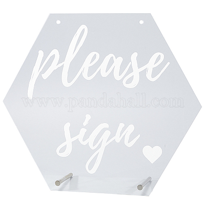 Акриловая пластина с шестигранной головкой на заказ DIY-WH0240-95-1