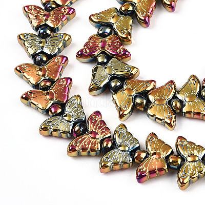 Стеклянные бусины с гальваническим покрытием &nbsp;EGLA-N012-04K-1