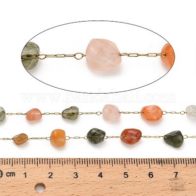 Цепи из индийского агата ручной работы из нержавеющей стали 304 CHS-B011-08G-1