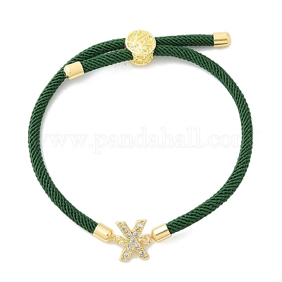 Регулируемые браслеты из нейлона BJEW-C096-01G-24-1