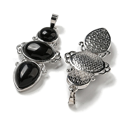 Природные подвески обсидиана G-Q158-04N-1