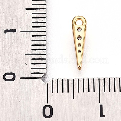 Латунные микропаве прозрачные подвески с фианитом KK-T075-37G-1