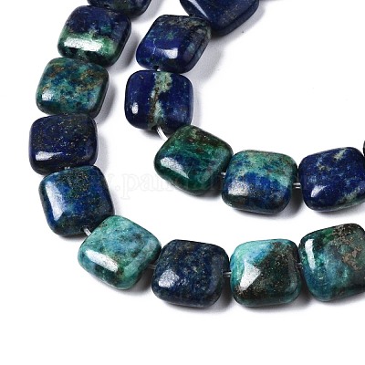 Натуральные бусы из хризоколлы и лазурита&nbsp;G-N330-030-1