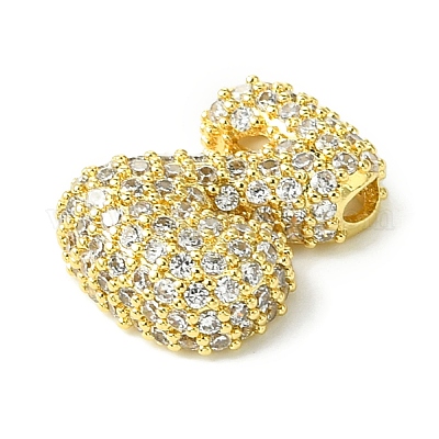 Подвески из латуни с покрытием из прозрачного кубического циркония KK-S378-01G-Z-1