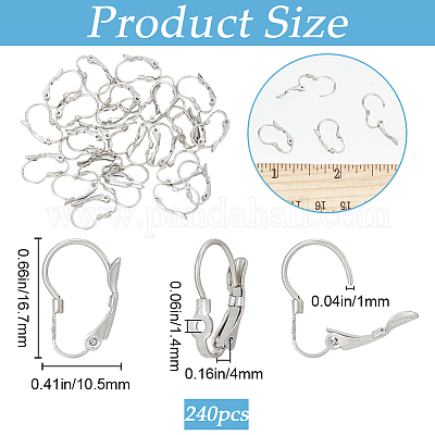 Фурнитура для сережек-гвоздиков из нержавеющей стали 304 STAS-SP0001-03B-1