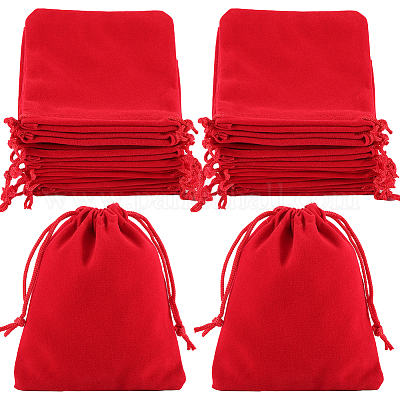 Прямоугольные бархатные мешочки на шнурке TP-BBC0001-06C-1