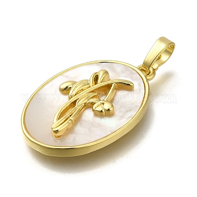 Подвески в виде цветка в форме ракушки из латуни FIND-I040-04F-1